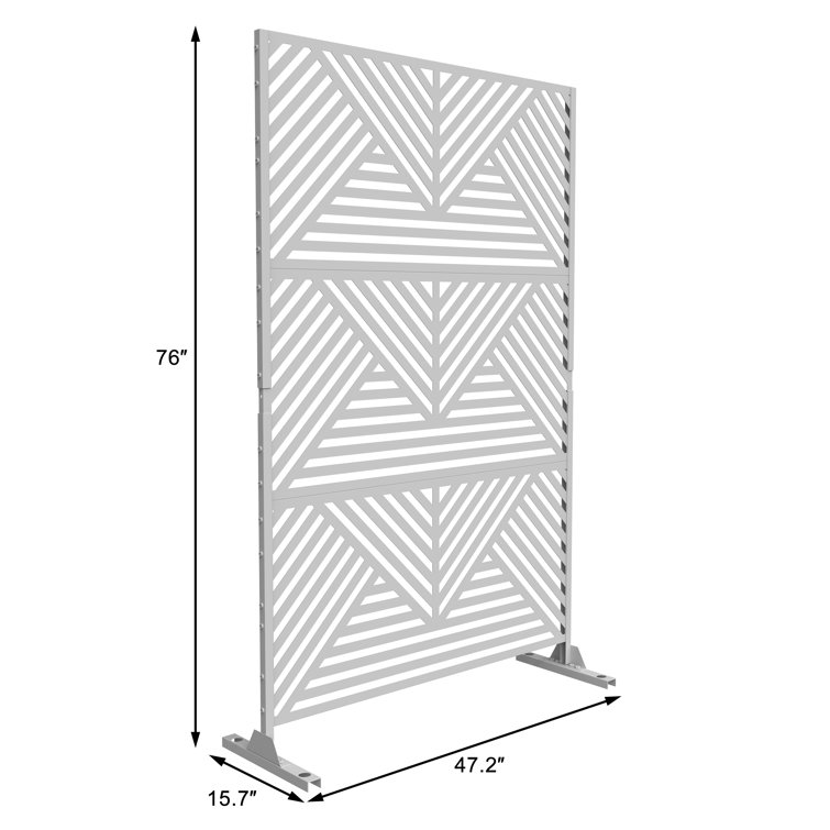 UIXE 6ft×4ft 3 Panel Outdoor Privacy Screen with Wider Feet Wayfair